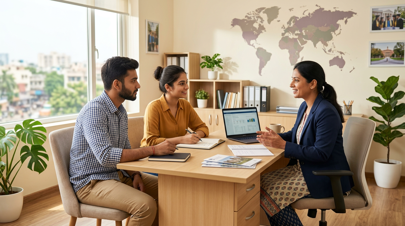 Indian students in expert study abroad counselling